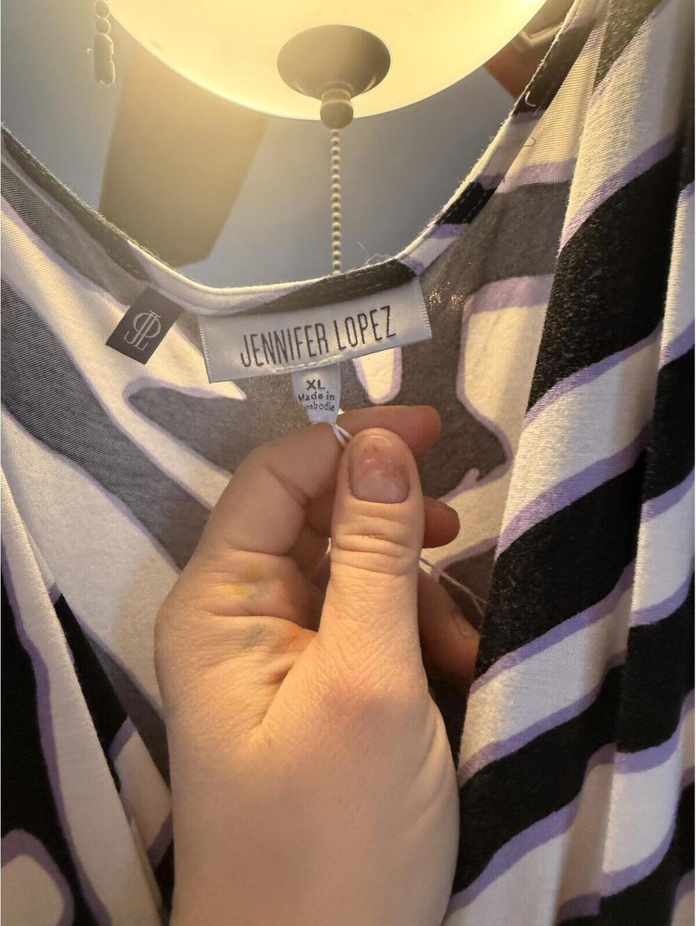 Jennifer Lopez Black and White Zebra Print Sleeveless Dress XL
